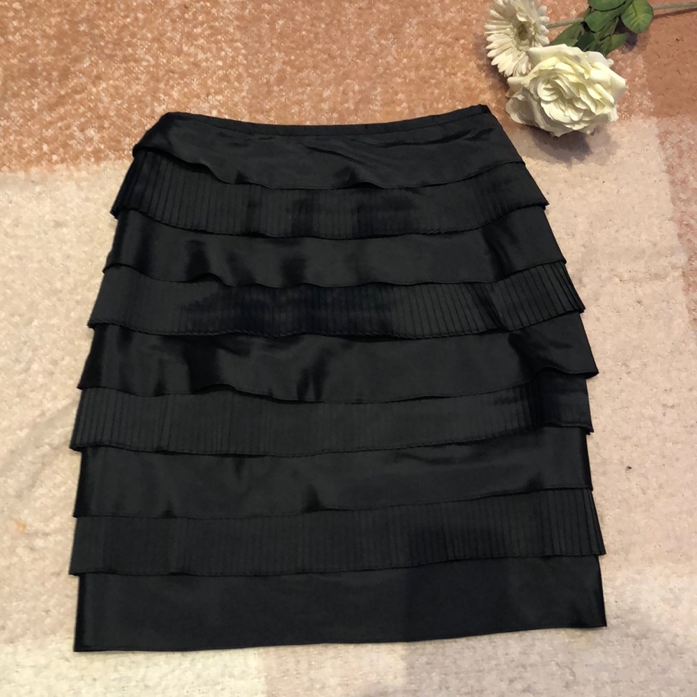 Calvin Klein Satin Ruffle Skirt